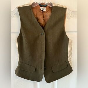 Vintage Laura Ashley Button Down Vest size 6 Lined
